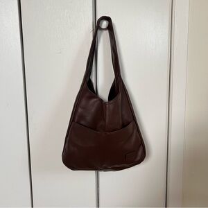 Brown Leather Shoulder Bag